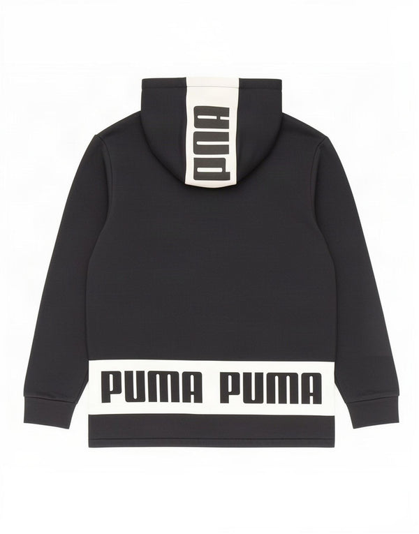 Мужской джемпер с капюшоном Puma, маленький черный, хлопок с цветными блоками