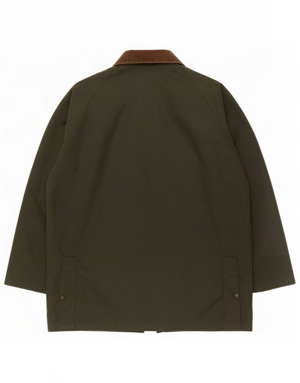 Винтажная мужская куртка из вощеного хлопка, UK 42 XL, цвет хаки, полиэстер с цветными блоками