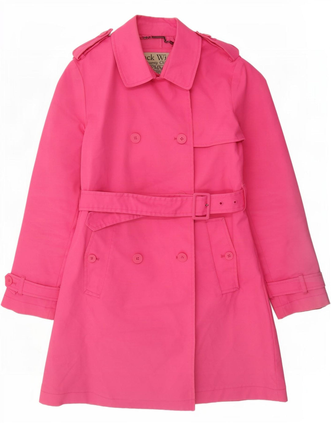 Женский тренч Jack Wills UK 12, хлопок среднего розового цвета