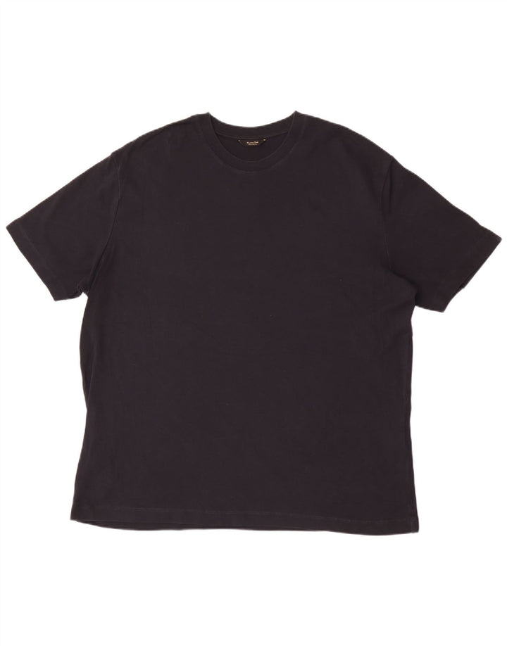 Massimo Dutti Мужская футболка Top 2XL Темно-синий хлопок