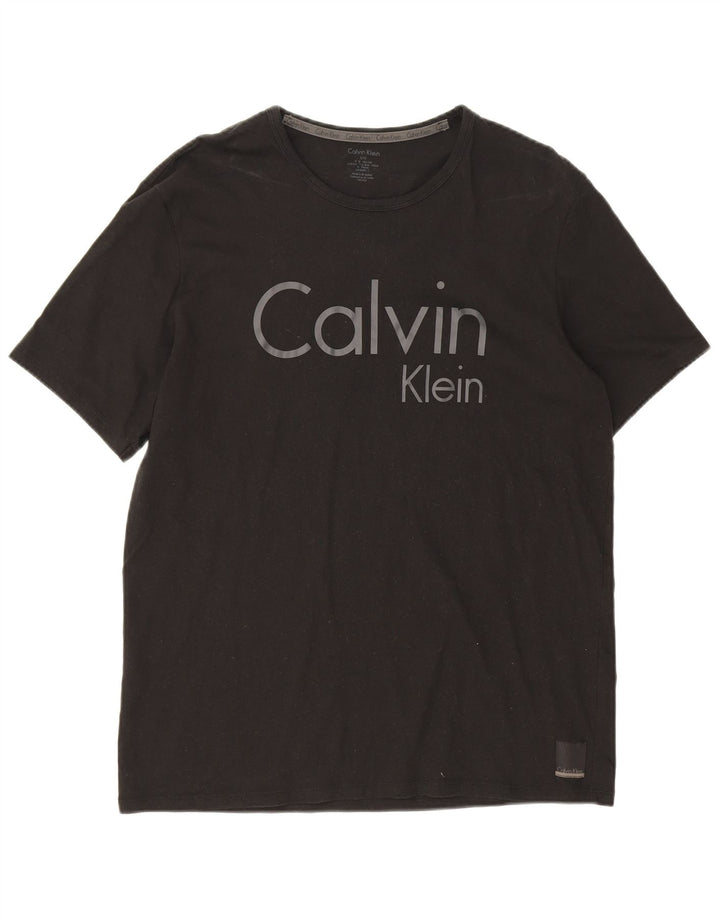 Мужская футболка с рисунком Calvin Klein, большая черная