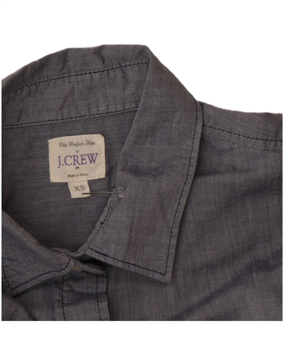 Женская рубашка оверсайз J. Crew UK 6 XS, серый хлопок