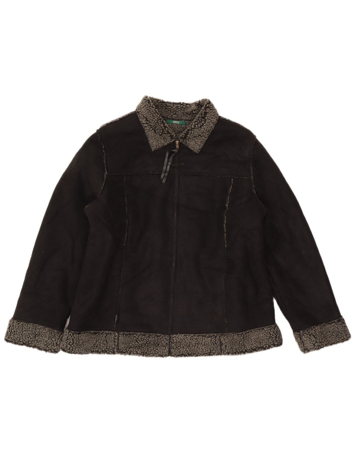 Женская куртка из шерпы Marks & Spencer UK 18 XL, черный полиэстер