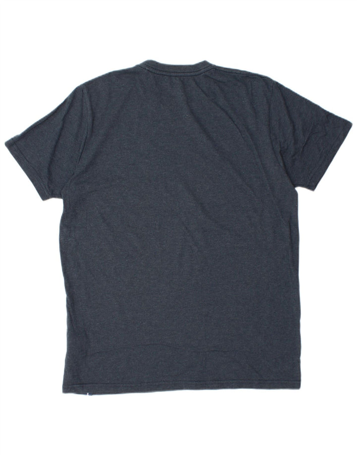 Мужская футболка Weird Fish Top среднего размера, темно-синяя, хлопковая