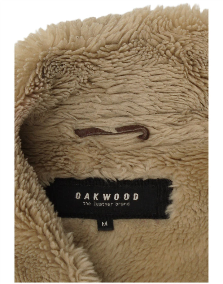 Женская замшевая куртка из шерпа Oakwood UK 12, кожа среднего коричневого цвета