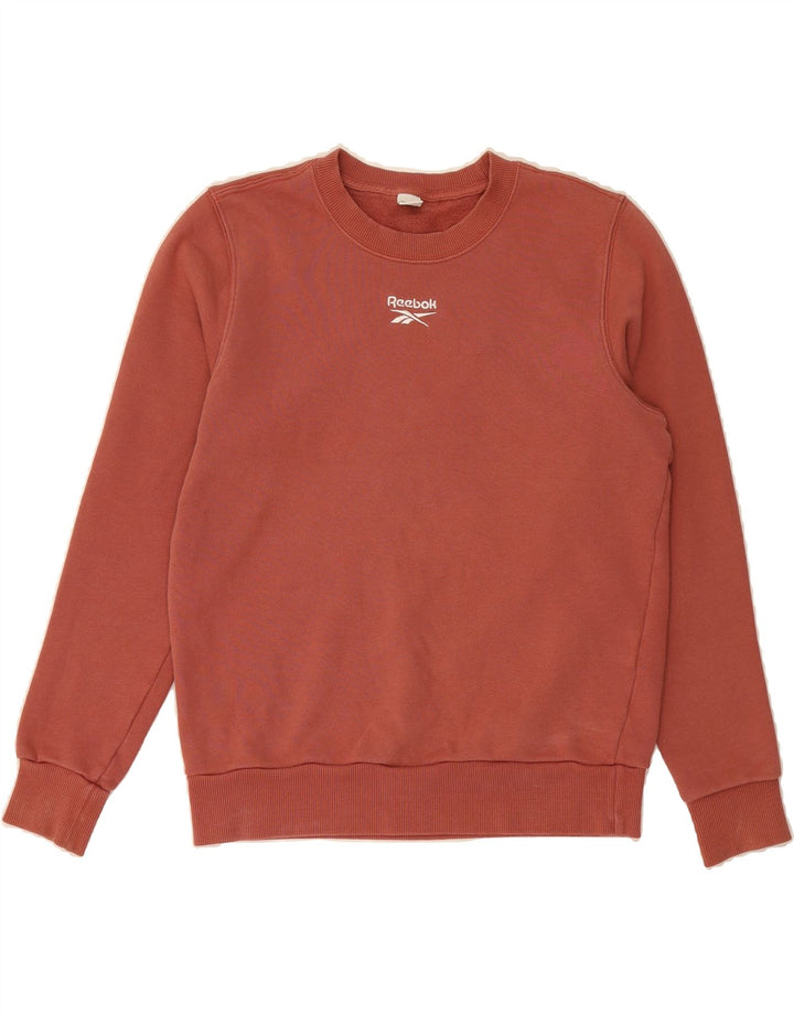 REEBOK Womens Sweatshirt Jumper UK 12/14 Medium Maroon Cotton Vintage Reebok and Second-Hand Reebok from Messina Hembry 