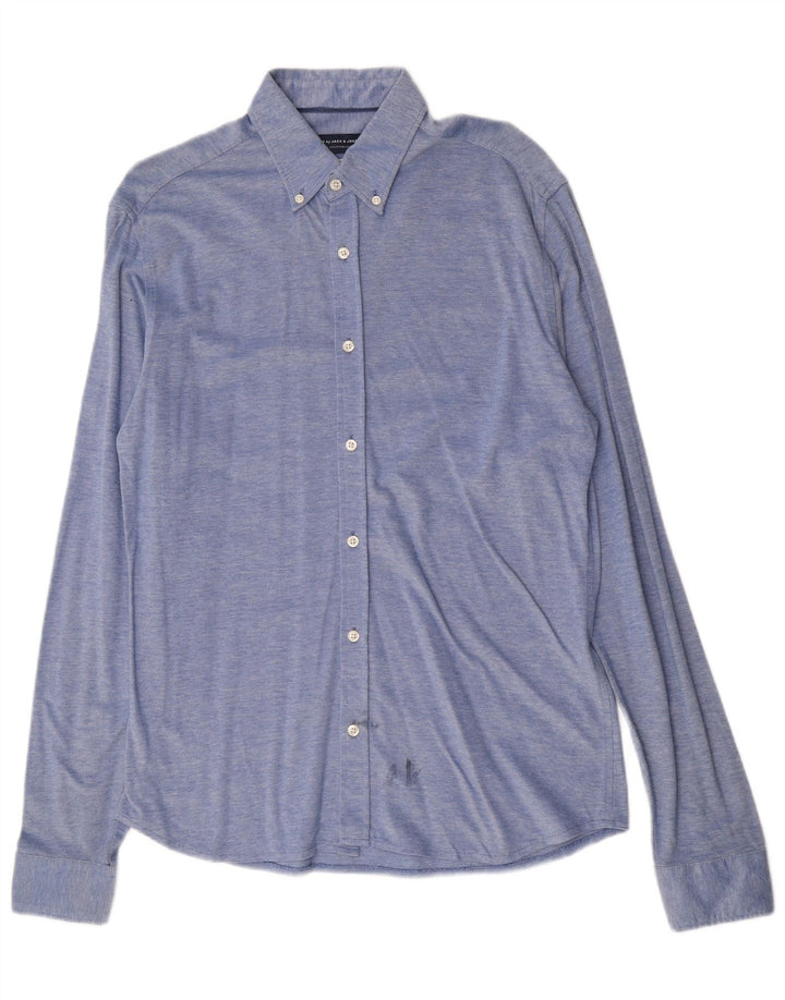 Мужская рубашка Jack & Jones, маленькая синяя, хлопок