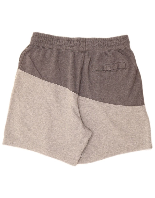 Мужские спортивные шорты NIKE, большие серые хлопковые шорты с цветными блоками