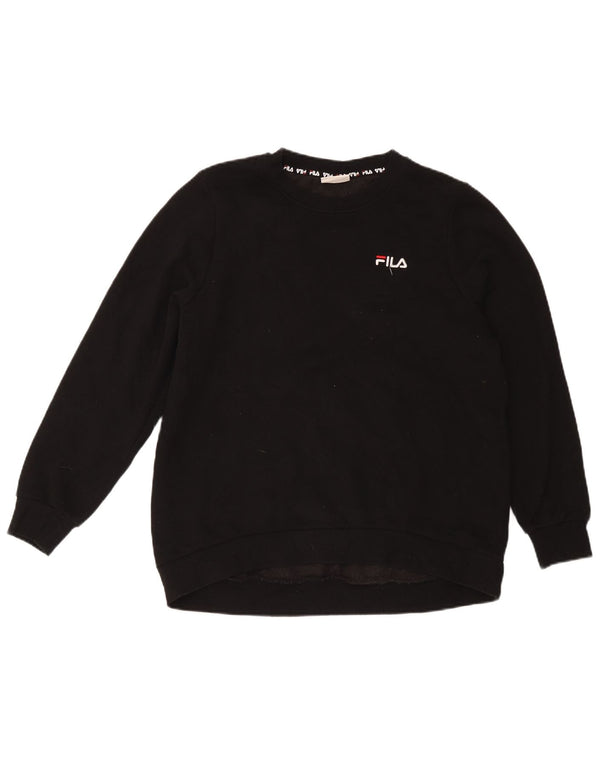 Женский свитер Fila UK 14, большой черный хлопок, толстовка