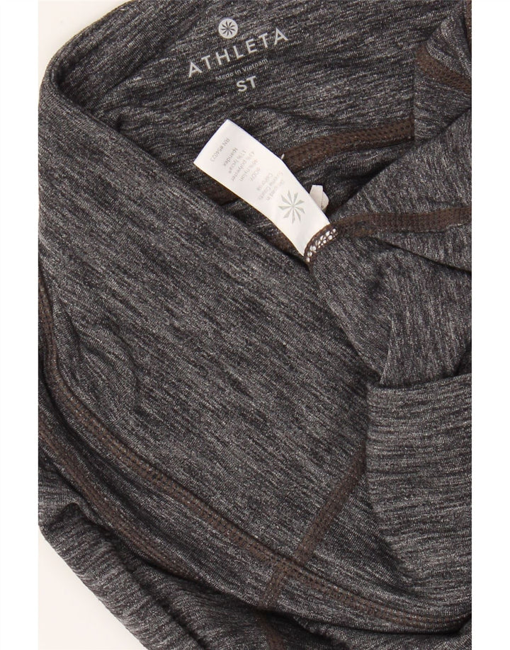 Женские леггинсы ATHLETA UK 8, маленькие, серые, в крапинку, нейлон