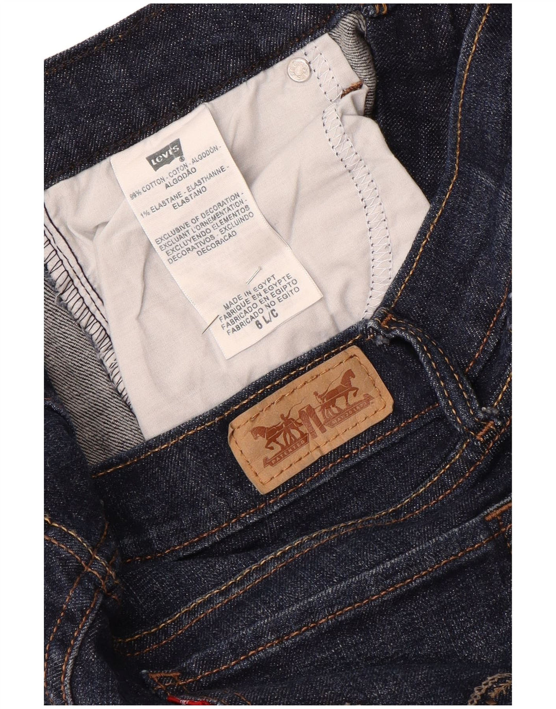 Женские джинсы Levi's 515 Bootcut US 6, средние W28 L33, темно-синие, хлопок