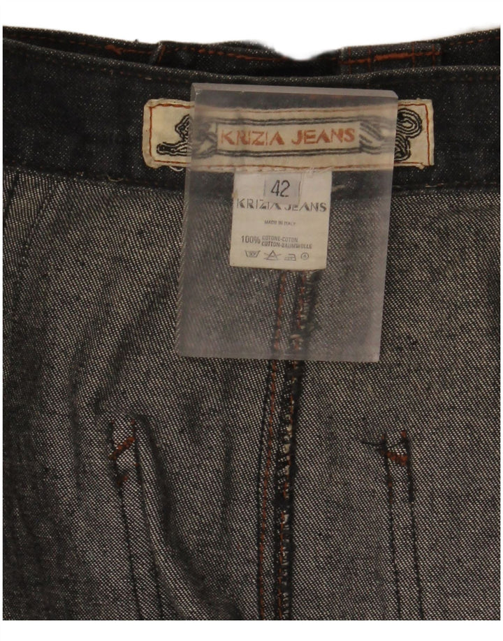 Krizia Женская джинсовая юбка W36, большая серая, хлопок