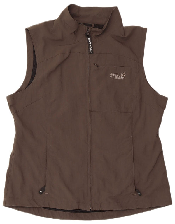 JACK WOLFSKIN Женский спортивный костюм без рукавов, верхняя куртка UK 18/20 XL Серый