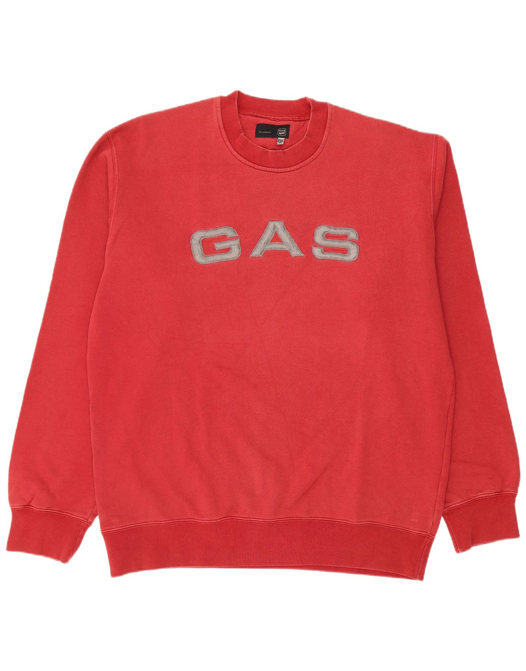 Мужской свитшот с рисунком Gas, 2XL, красный хлопок, красный