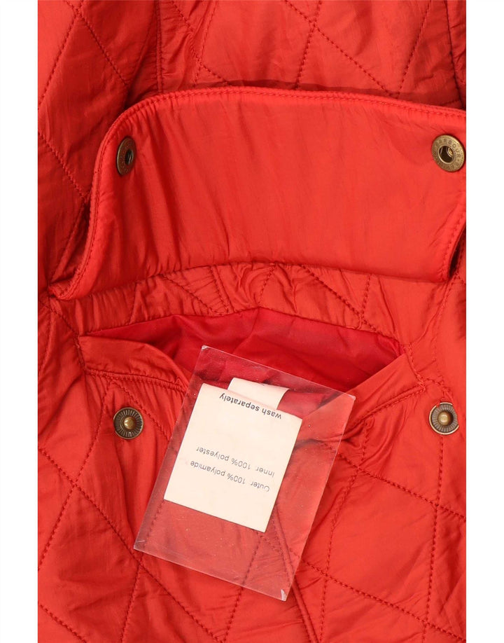 Женская стеганая куртка Barbour UK 16, большая красная, полиамид