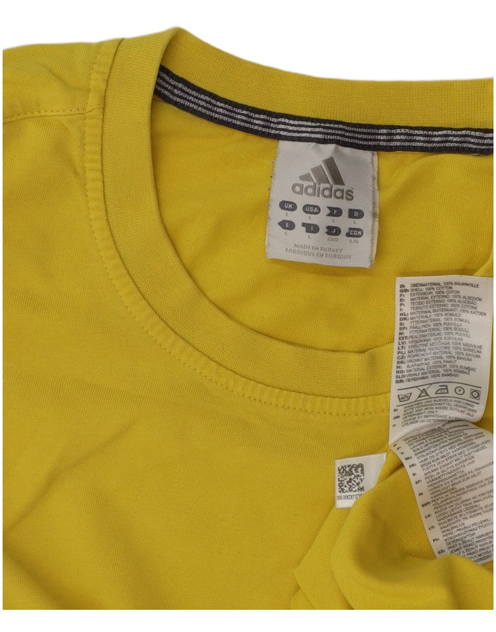 Adidas Мужская футболка Top Large Yellow Cotton