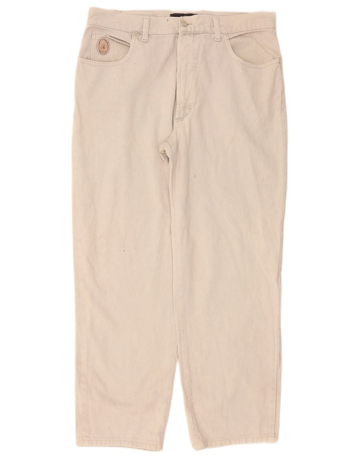 Мужские зауженные джинсы Trussardi W34 L29 бежевые