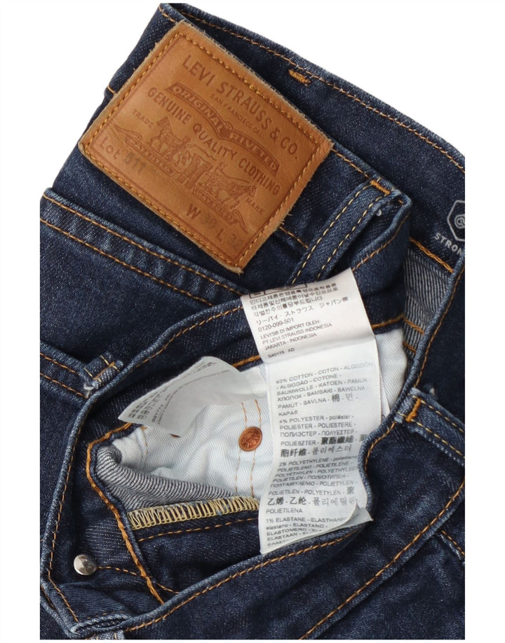 Мужские джинсы Levi's 511 Slim W30 L32 Темно-синие, хлопок