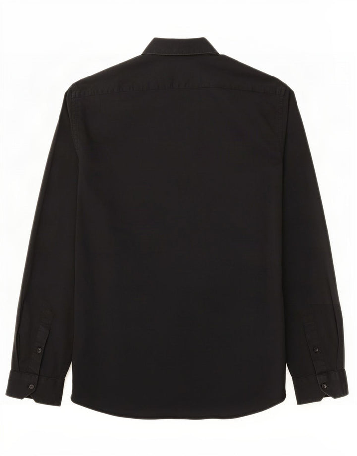 Мужская рубашка Super Slim Fit Zara, большой черный хлопок