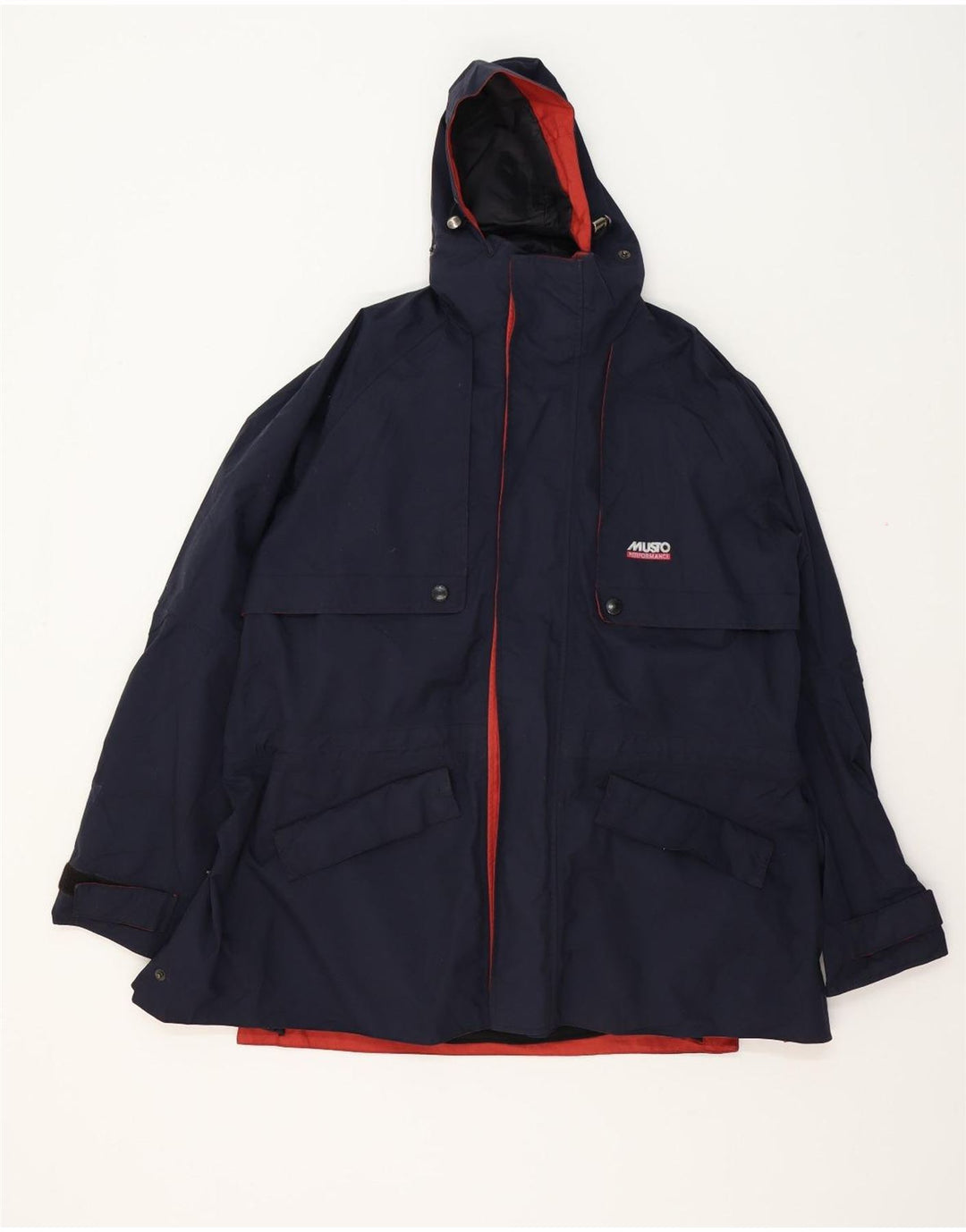 Мужская ветровка Musto с капюшоном UK 40, большая темно-синяя полиэстер