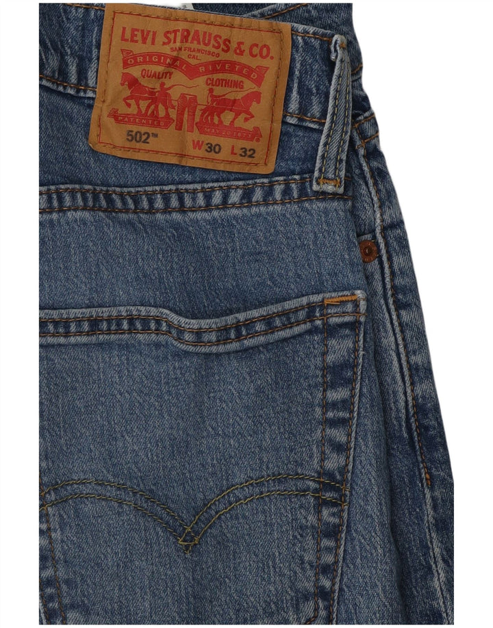Мужские зауженные джинсы Levi's 502 W30 L32 синие, хлопок