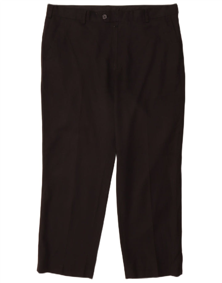IZOD Мужские прямые костюмные брюки W36 L29, черные полиэстер