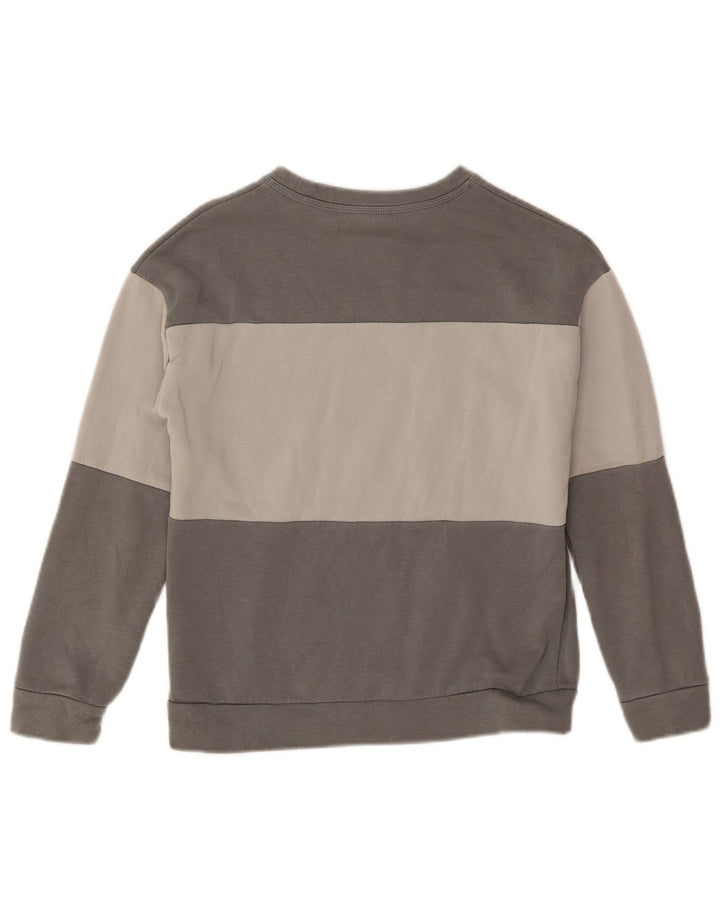 Джемпер с рисунком NIKE для мальчиков 10–11 лет, средний серый цвет с цветными блоками