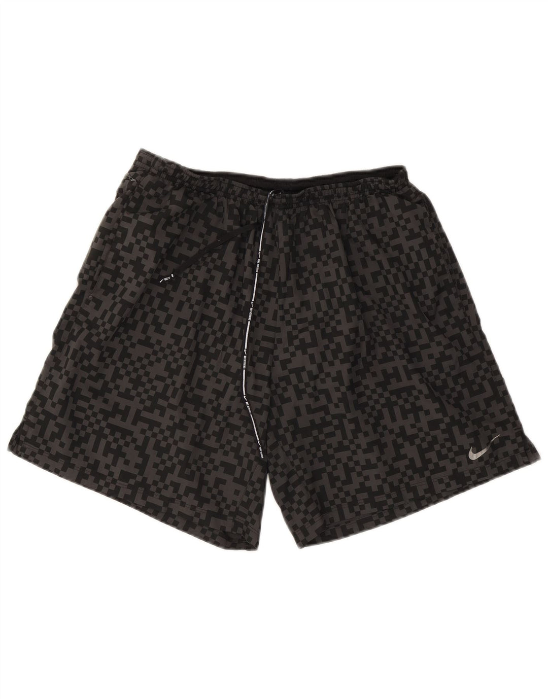 Мужские спортивные шорты Nike Dri Fit XL, черные, полиэстер с геометрическим рисунком