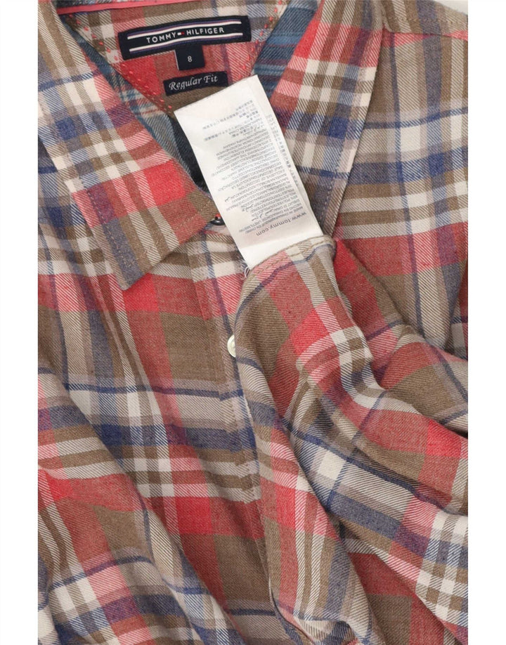 Женская фланелевая рубашка Tommy Hilfiger US 8, средний размер, разноцветная клетка