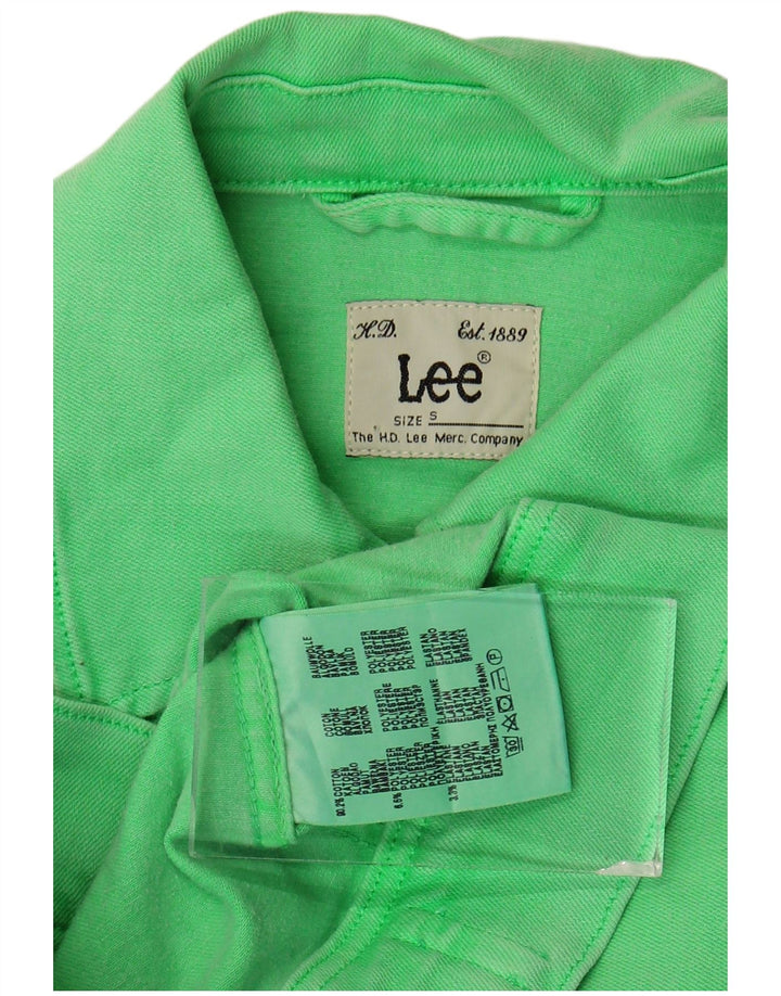 Женский укороченный джинсовый жилет Lee UK 10, маленький зеленый хлопок