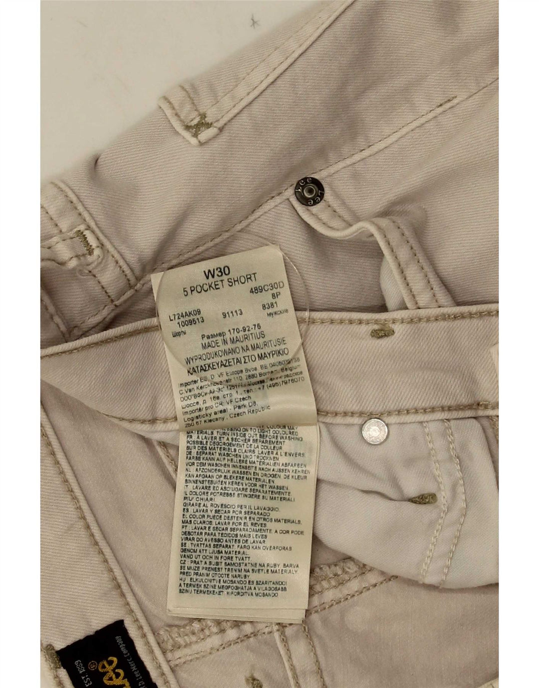 Мужские джинсовые шорты Lee W30 Medium Beige Cotton