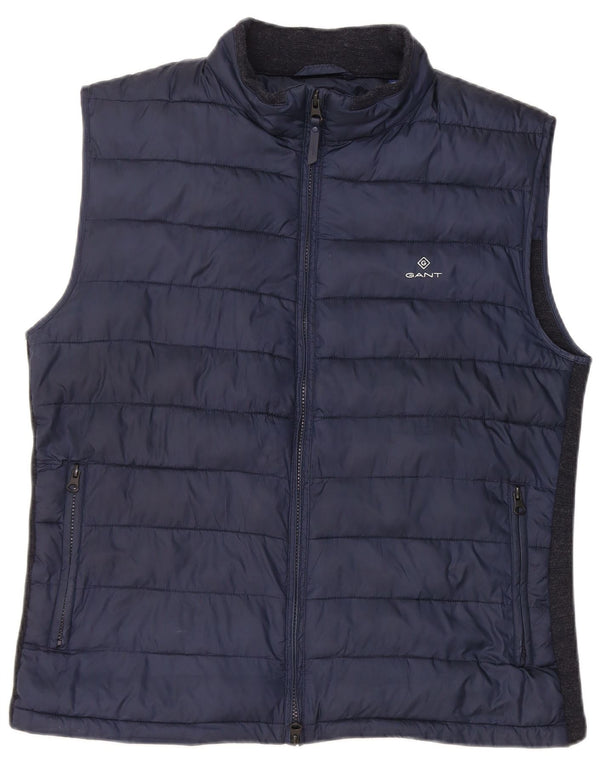 GANT Womens Padded Gilet UK 16 Large Navy Blue