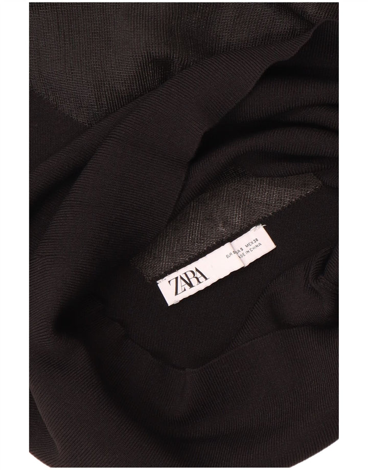 Женская прозрачная блузка Zara UK 8, маленькая черная