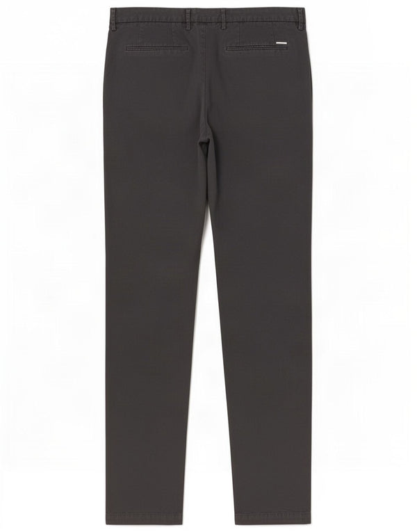 Hugo Boss Mens Slim Chino Trousers W36 L32 Grey Cotton