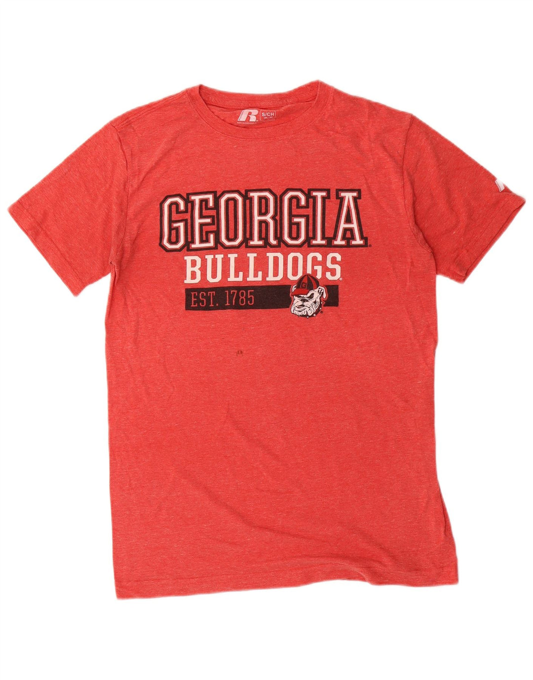 Мужская футболка с рисунком Russell Athletic, маленький красный полиэстер