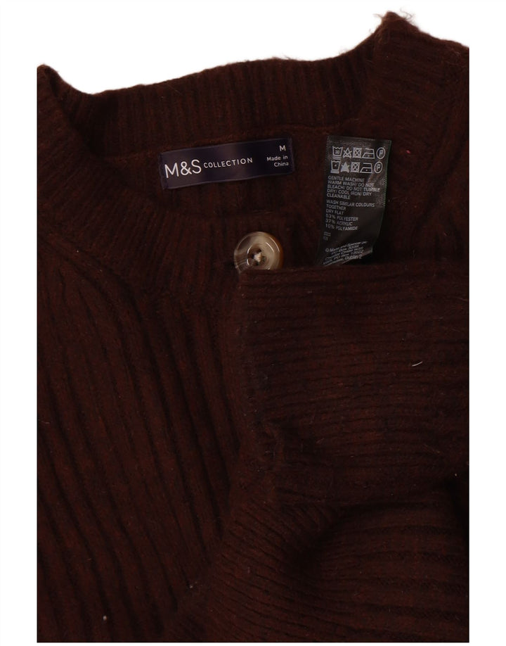Женский кардиган Marks & Spencer UK 14, средний коричневый полиэстер