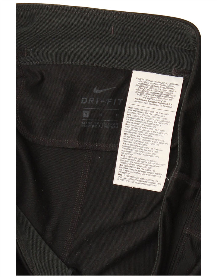 Женские леггинсы NIKE Dri Fit UK 12, средний черный полиэстер