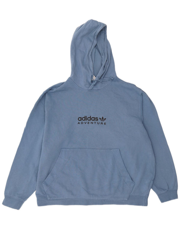 Мужской джемпер с капюшоном ADIDAS Adventure Graphic 2XL, синий хлопок