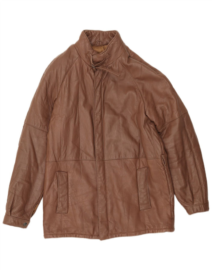 Винтажная мужская кожаная куртка IT 48 Medium Brown Leather