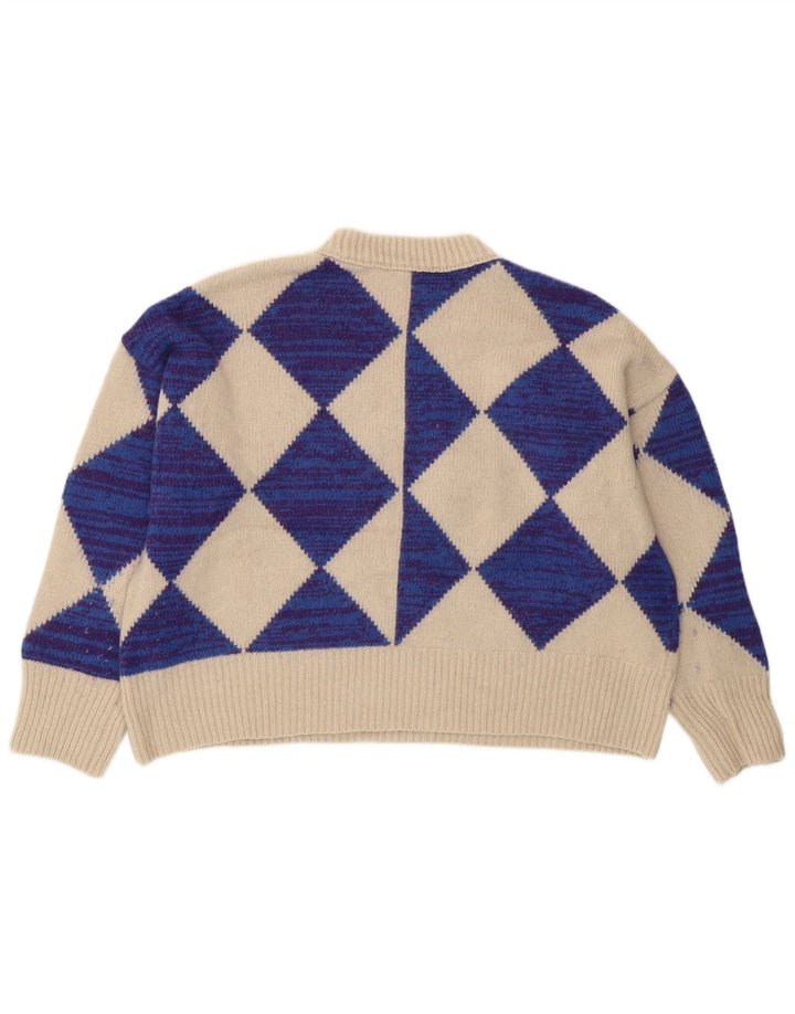 Женский укороченный джемпер с круглым вырезом Whistle, размер UK 10, маленький, бежевый, шерстяной