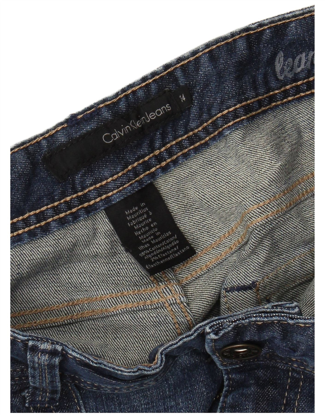 Женские джинсы Bootcut CALVIN KLEIN США 14 XL W34 L31 Синие хлопковые