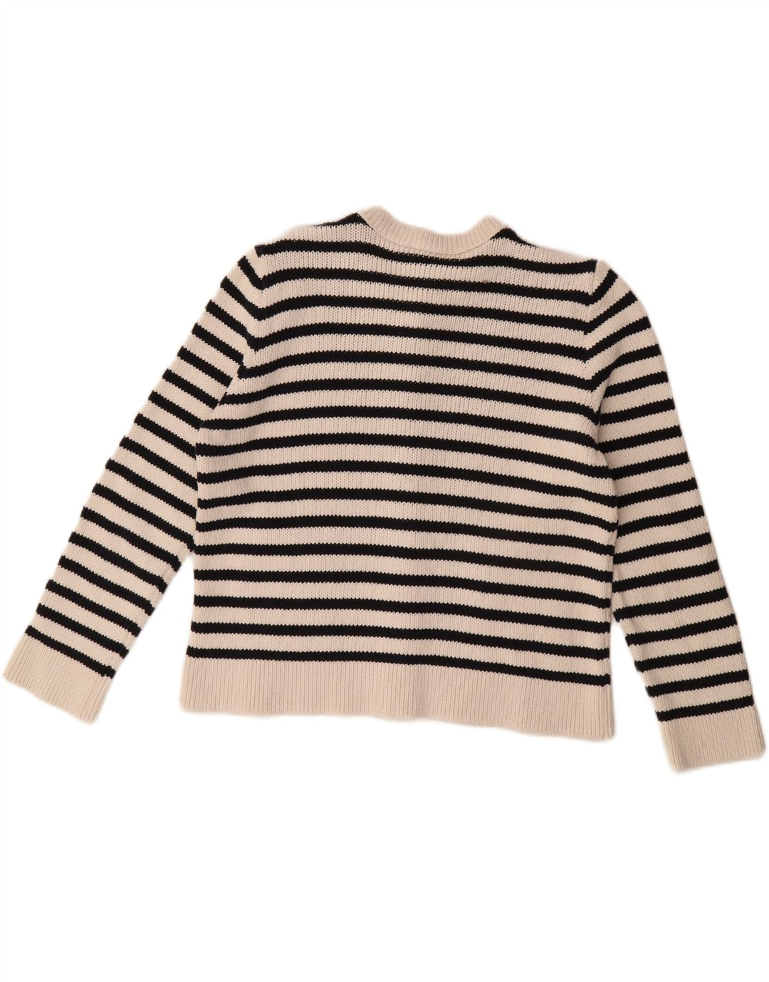 Женский свитер-кардиган оверсайз ZARA UK 14, средний белый в полоску