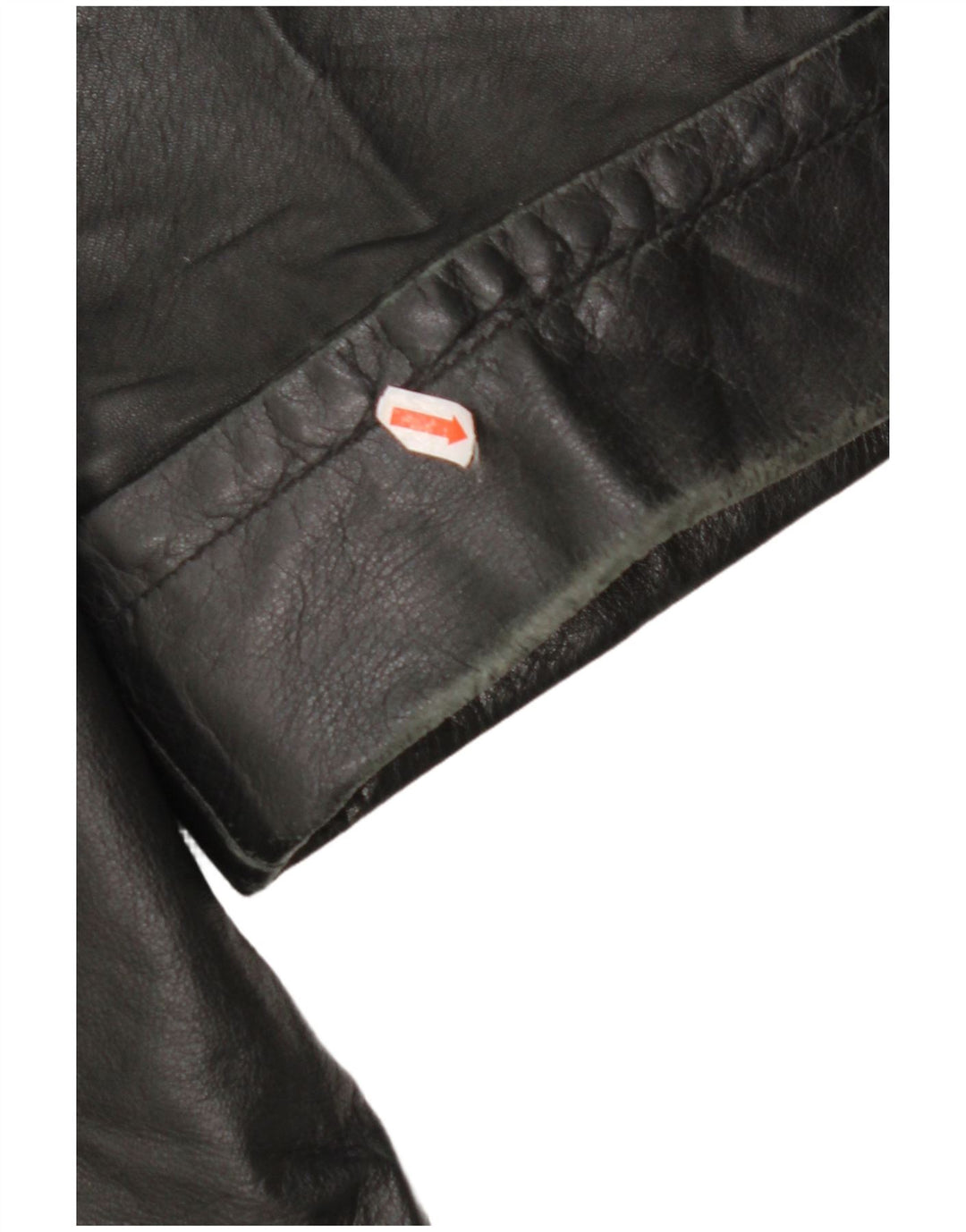 ВИНТАЖНОЕ Женское кожаное пальто IT 48 XL Черное