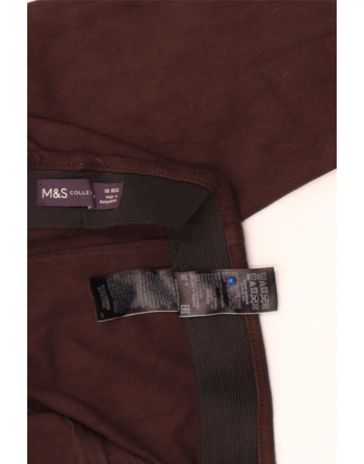 Женские леггинсы Marks & Spencer UK 18 XL Коричневые полиэстер