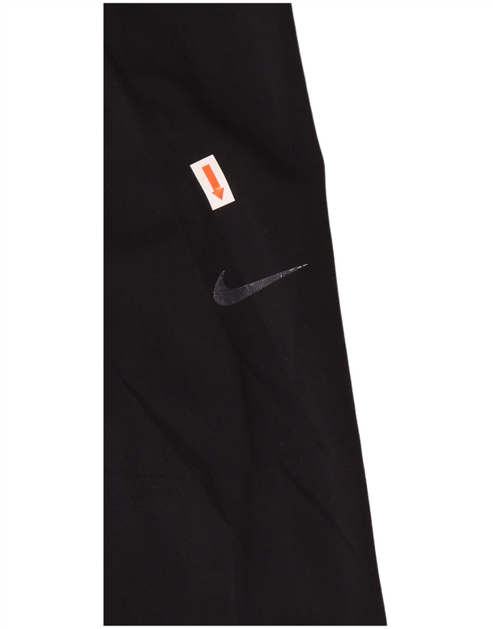 Женские леггинсы с рисунком Nike Dri Fit UK 12, средний черный, полиэстер, спортивные