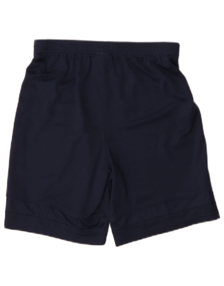NIKE Boys Dri Fit Sport Shorts 12-13 Years Large Navy Blue Polyester
