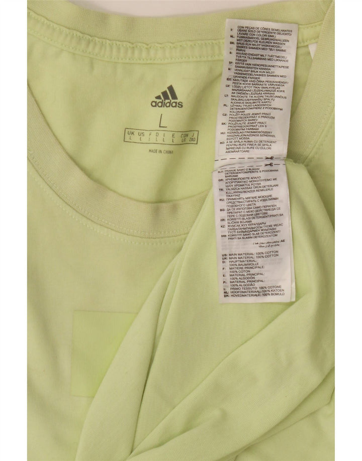 ADIDAS Mens T-Shirt Top Large Green Cotton Vintage Adidas and Second-Hand Adidas from Messina Hembry 