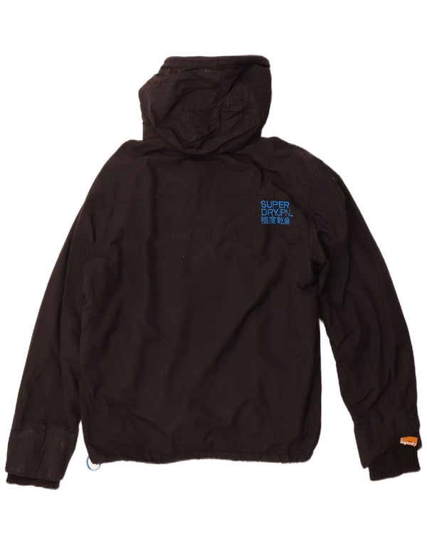 SUPERDRY Мужская ветровка с капюшоном, куртка UK 42 XL, черный нейлон