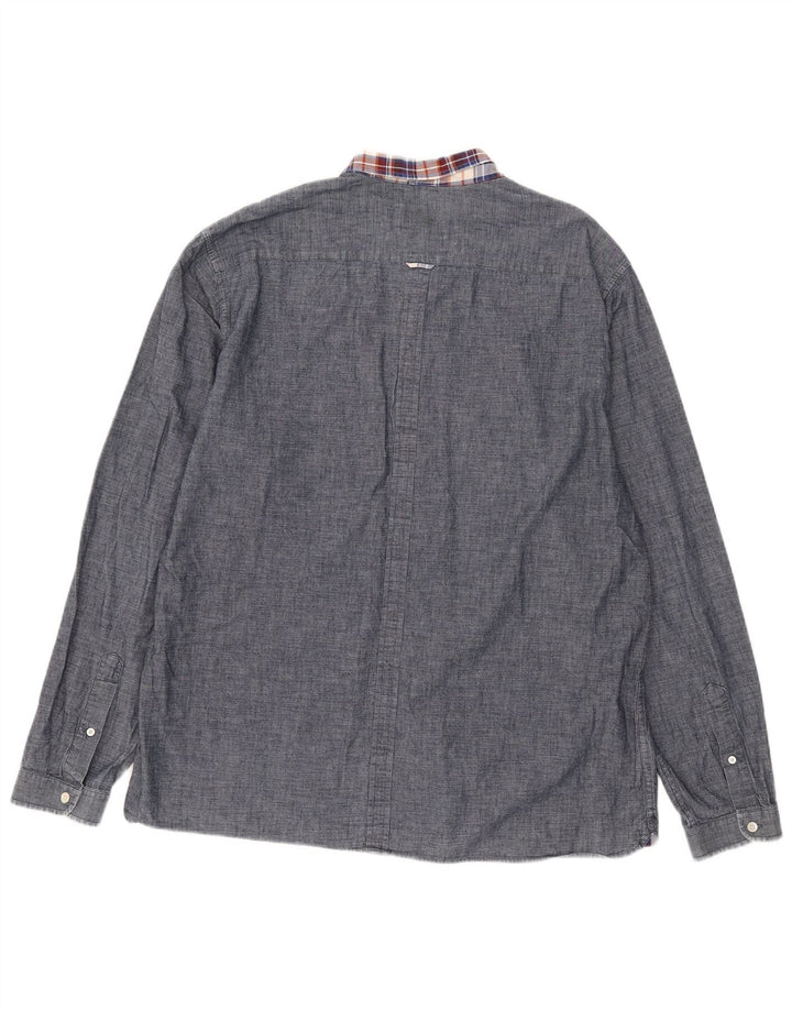 Мужская рубашка узкого кроя Fred Perry XL темно-синяя