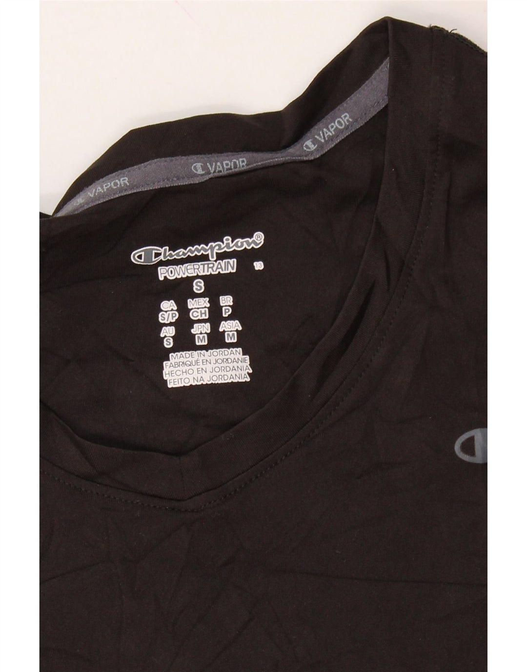 CHAMPION Womens Graphic T-Shirt Top UK 10 Small Black Vintage Champion and Second-Hand Champion from Messina Hembry 